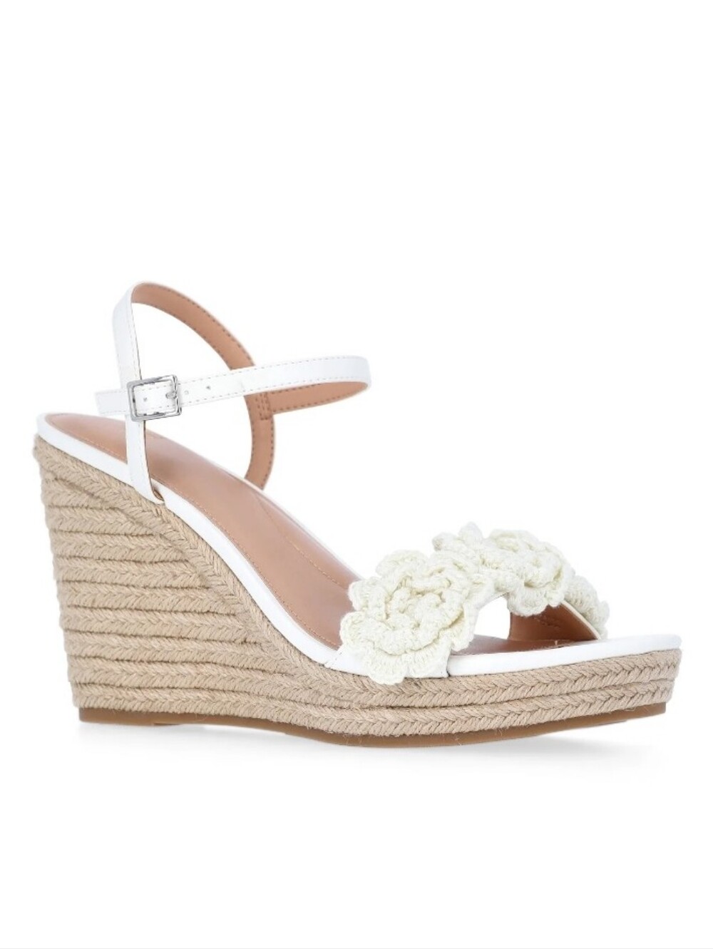 Time And Tru Platform Memory Foam Crochet Womens Sandals Size 11